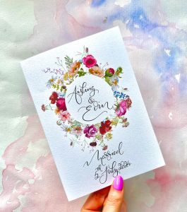 wildflower wedding invitation ipaki umubare 100
